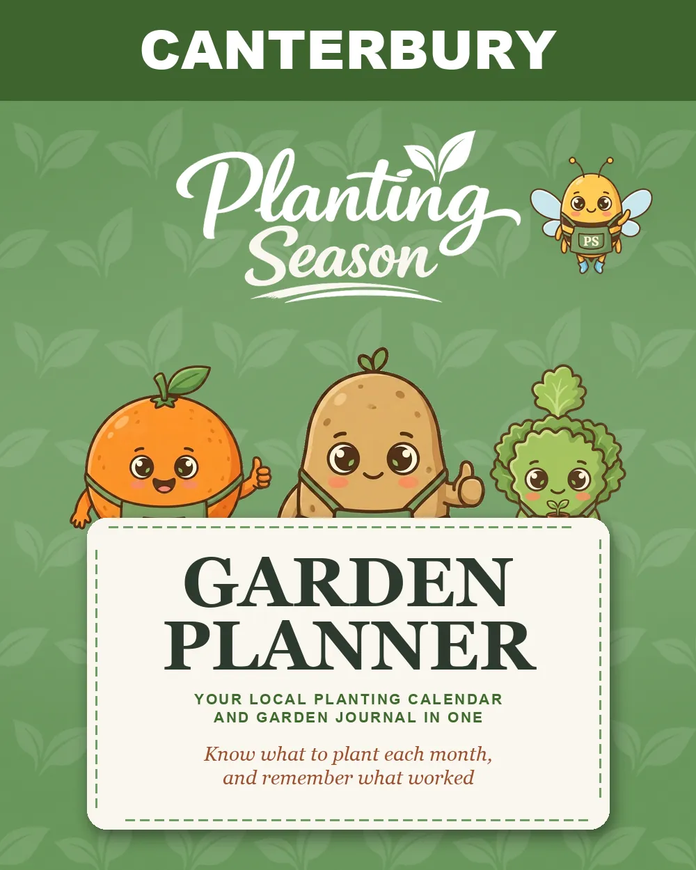 Cover of the Canterbury Garden Planner by Planting Season