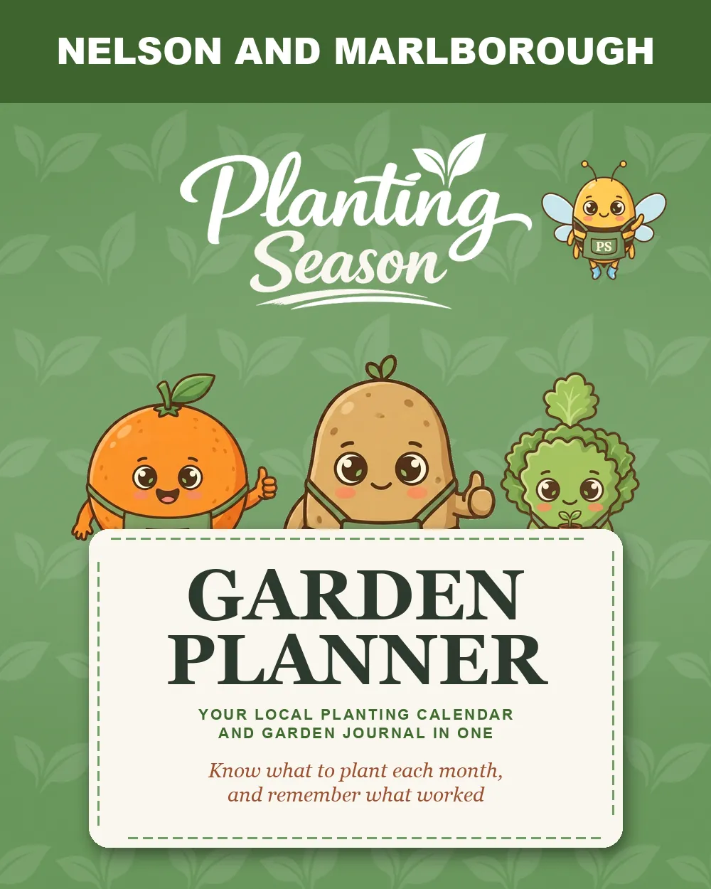 Cover of the Nelson and Marlborough Garden Planner by Planting Season