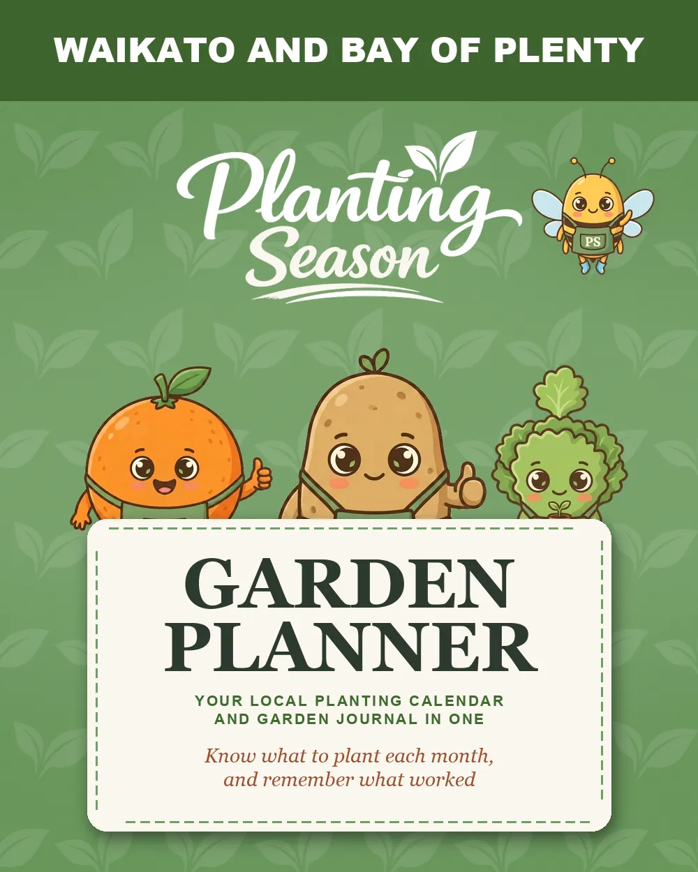 Cover of the Waikato and Bay of Plenty Garden Planner by Planting Season